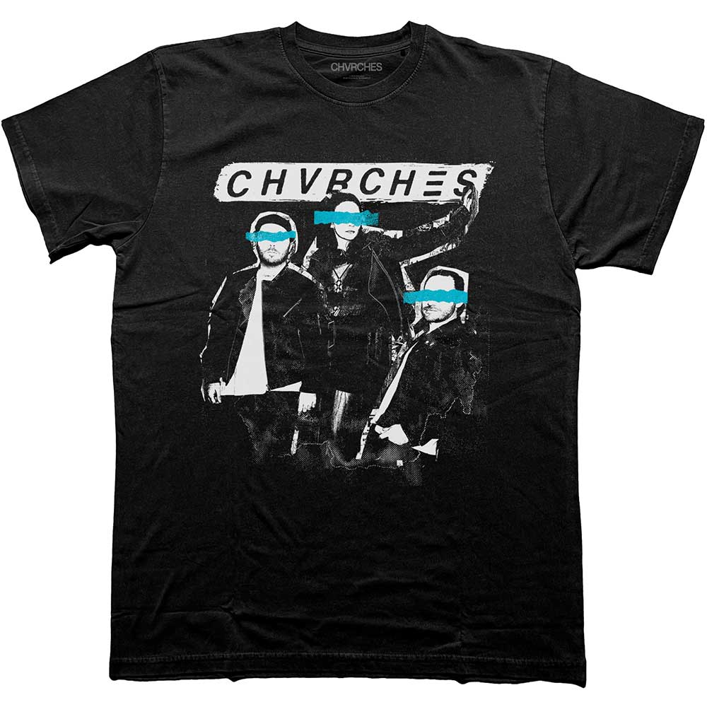 Chvrches Unisex T-Shirt: Cut Photo (Black)