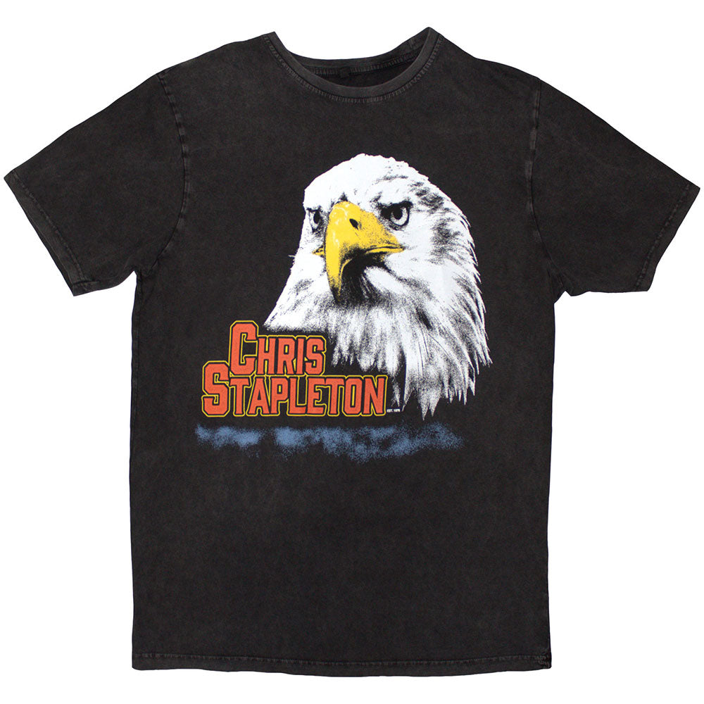 Chris Stapleton Unisex Stone Wash T-Shirt: Eagle (Charcoal Grey)