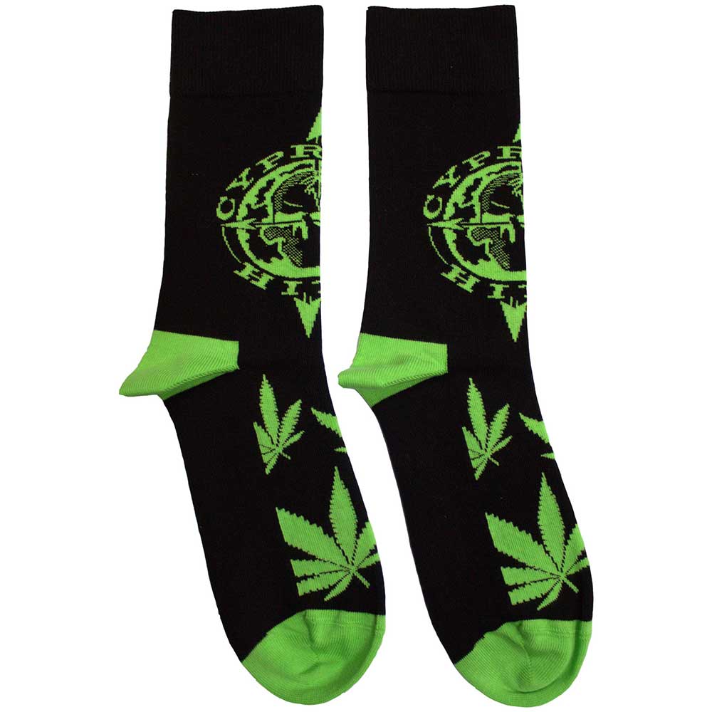 Cypress Hill Unisex Ankle Socks: Logo & Leaves (Black)