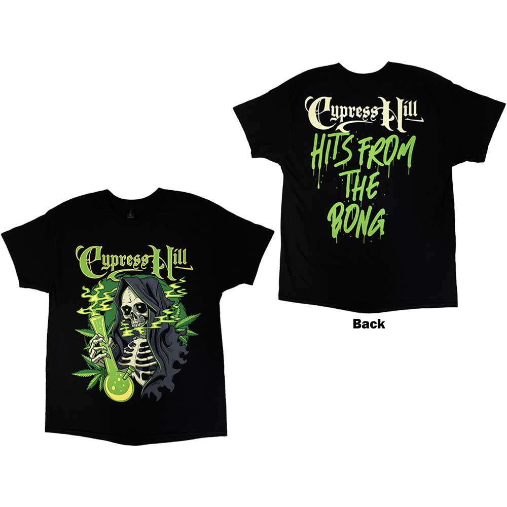 Cypress Hill Unisex T-Shirt: Skull Bong (Black)