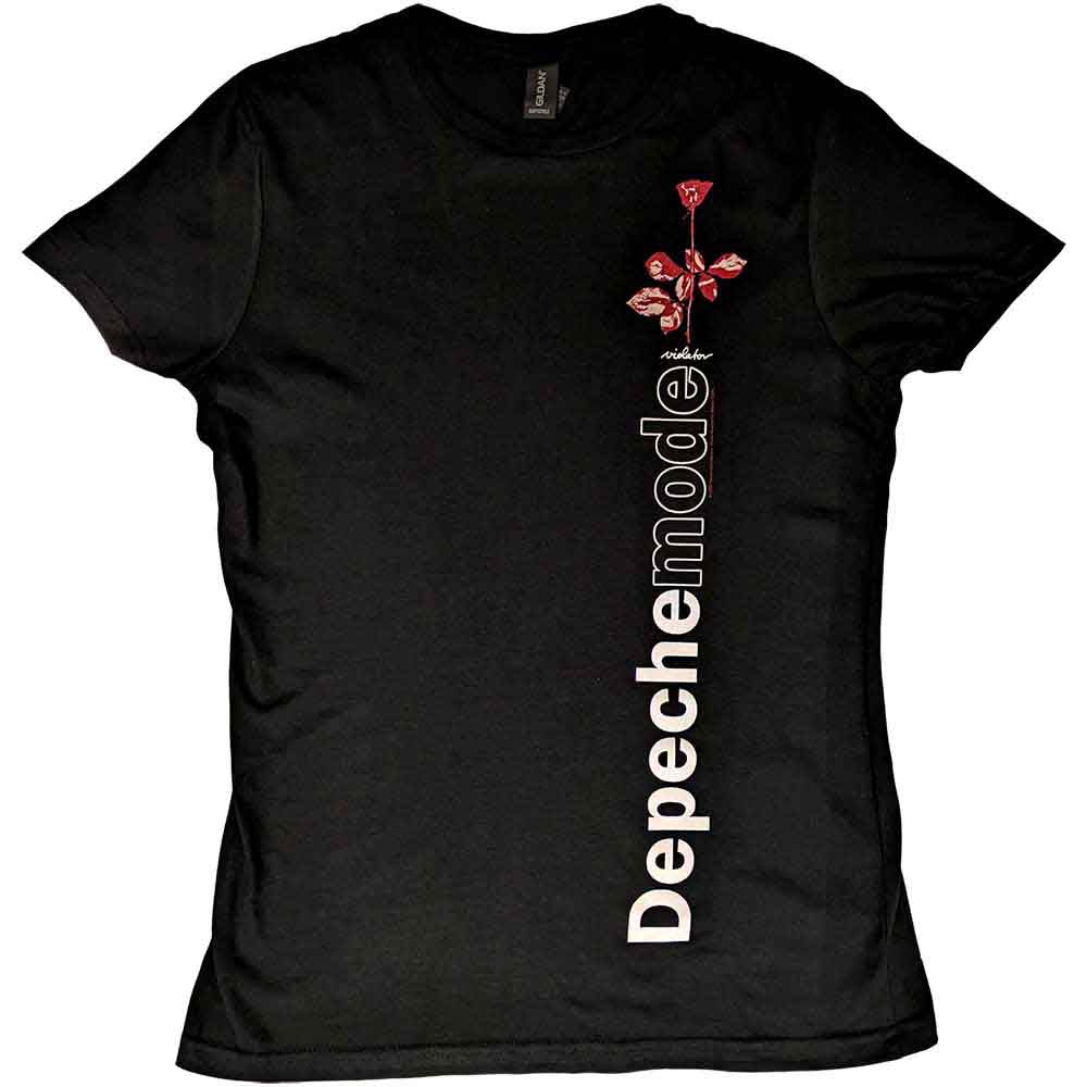 Depeche Mode Ladies T-Shirt: Violator Side Rose (Black)