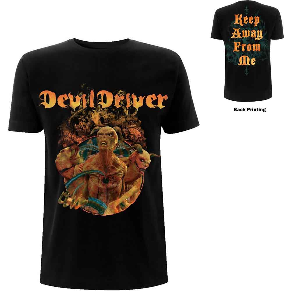 DevilDriver Unisex T-Shirt: Keep Away from Me (Black) (Back Print)