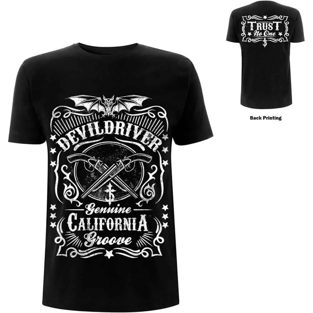 DevilDriver Unisex T-Shirt: Sawed Off (Black) (Back Print)