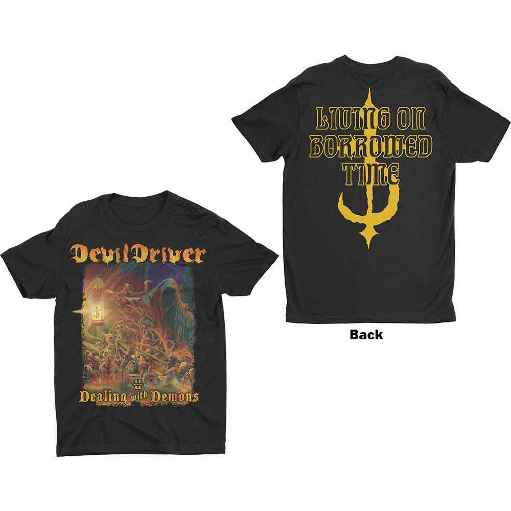 DevilDriver Unisex T-Shirt: Borrowed (Black) (Back Print)