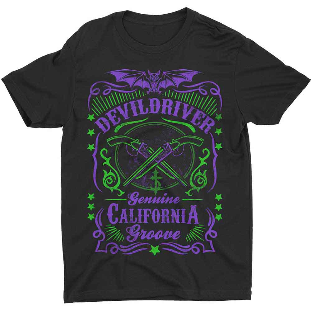 DevilDriver Unisex T-Shirt: Cross Guns (Black)