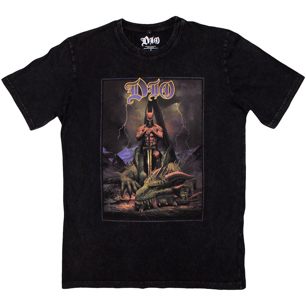 Dio Unisex Stone Wash T-Shirt: Killing The Dragon (Black)