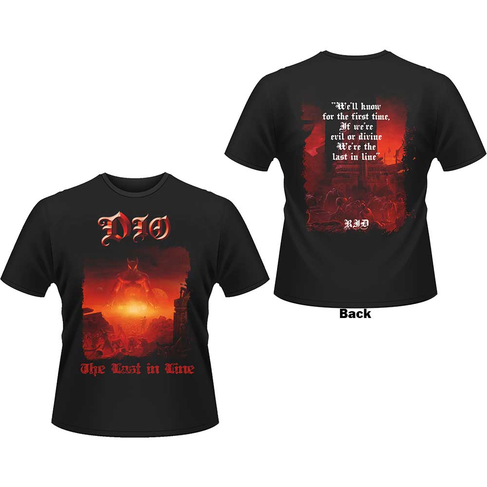 Dio Unisex T-Shirt: Last In Line (Black) (Back Print)