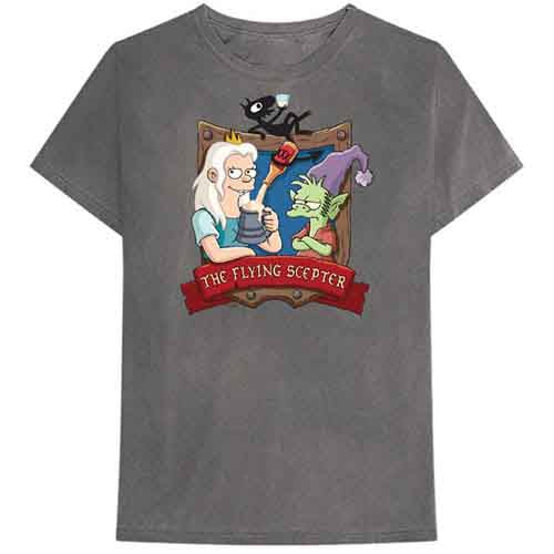 Disenchantment Unisex T-Shirt: Flying Sceptre (Charcoal Grey)
