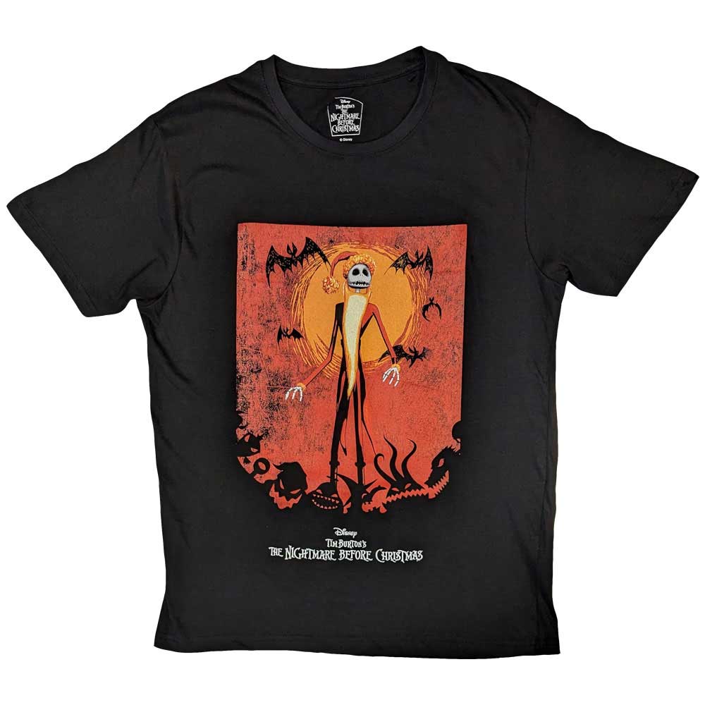 The Nightmare Before Christmas Jack Orange Sun & Logo Unisex T-Shirt | Disney