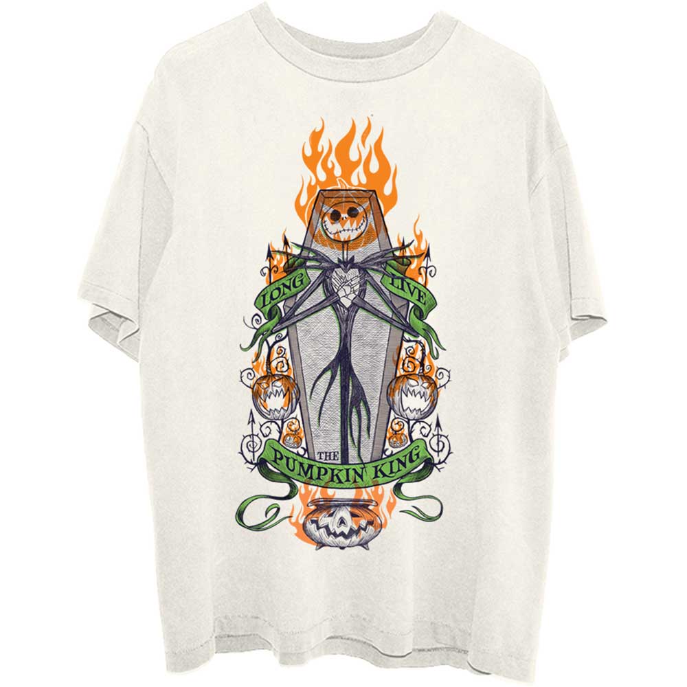 The Nightmare Before Christmas Orange Flames Pumpkin King Unisex T-Shirt | Disney