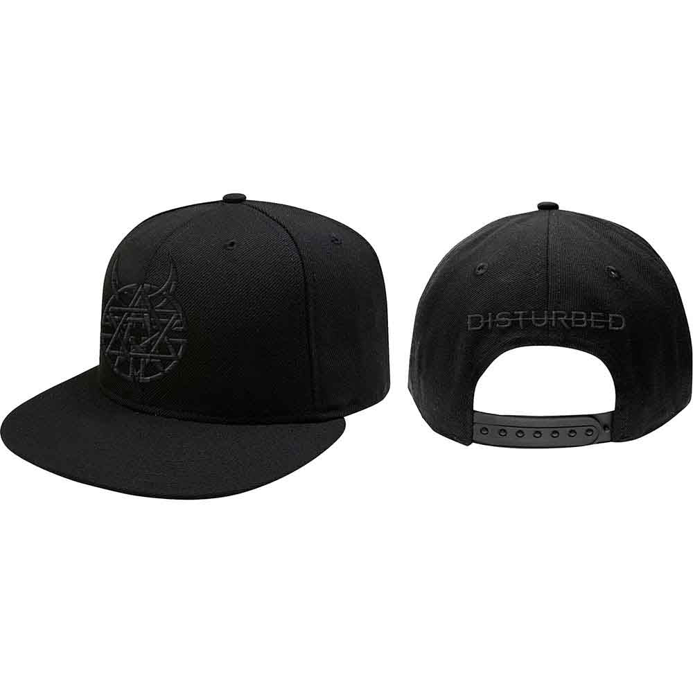 Disturbed Unisex Snapback Cap: Icon & Logo (Black)