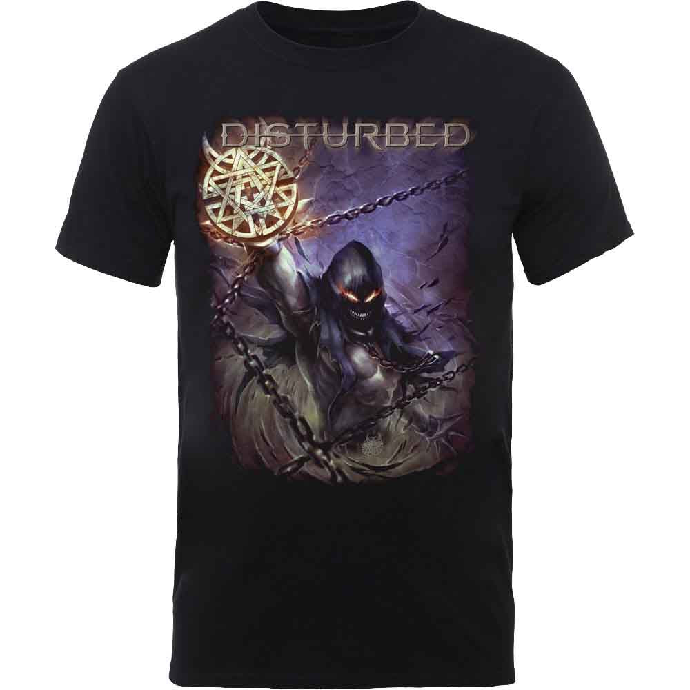 Disturbed Unisex T-Shirt: Vortex Colours (Black)