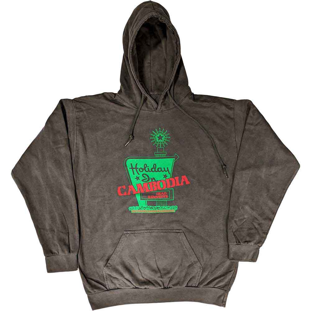 Dead Kennedys Unisex Pullover Hoodie: Holiday in Cambodia (Charcoal Grey)