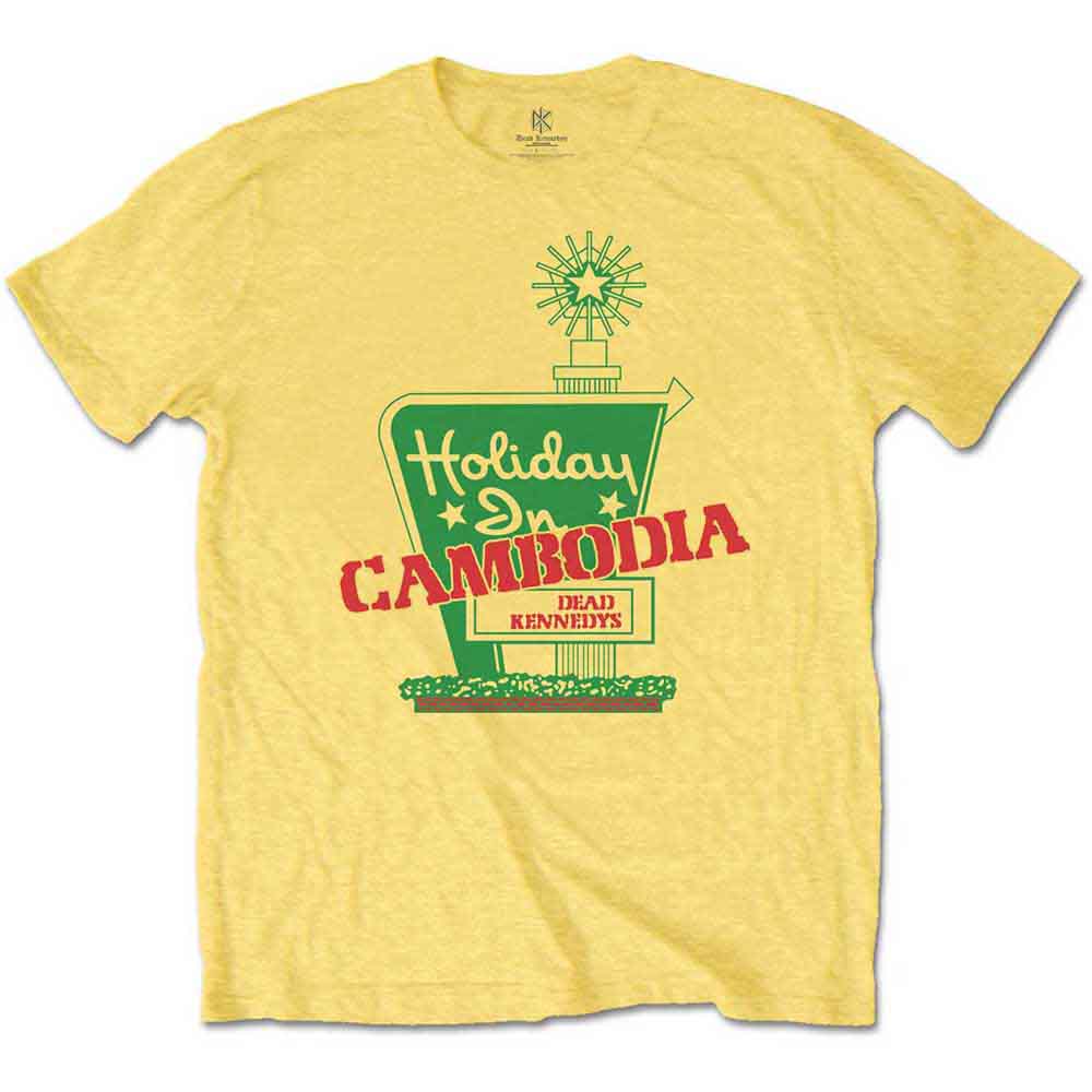 Dead Kennedys Unisex T-Shirt: Holiday in Cambodia (Daisy Yellow)