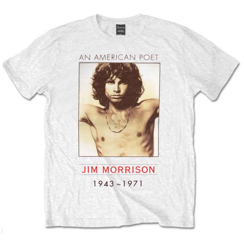 The Doors Unisex T-Shirt: American Poet (White)