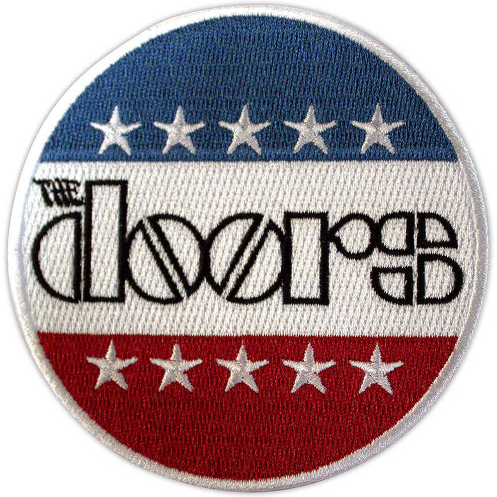 The Doors Standard Patch: Logo Stars & Stripes