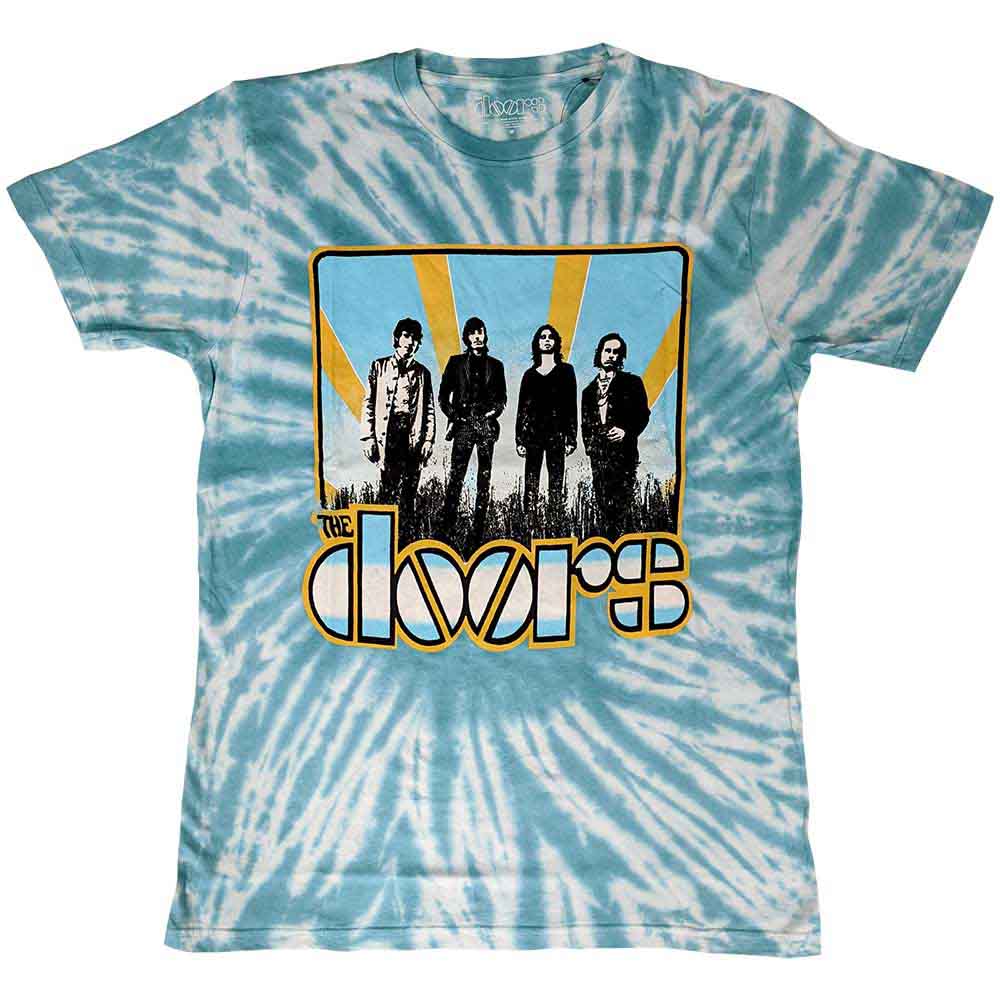 The Doors Unisex T-Shirt: Waiting For The Sun (Light Blue) (Wash Collection)