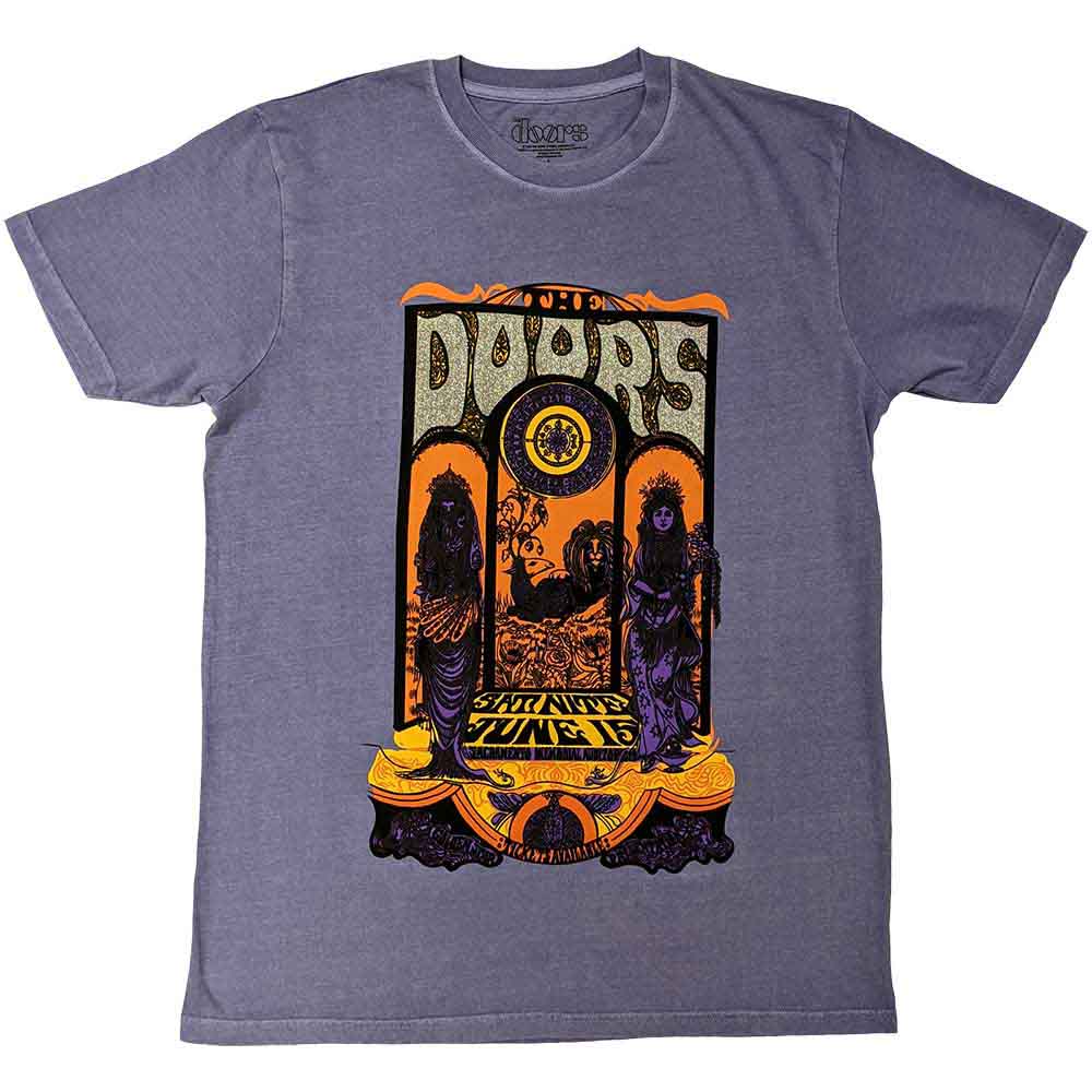 The Doors Unisex T-Shirt: Sacramento (Purple) (Embellished)