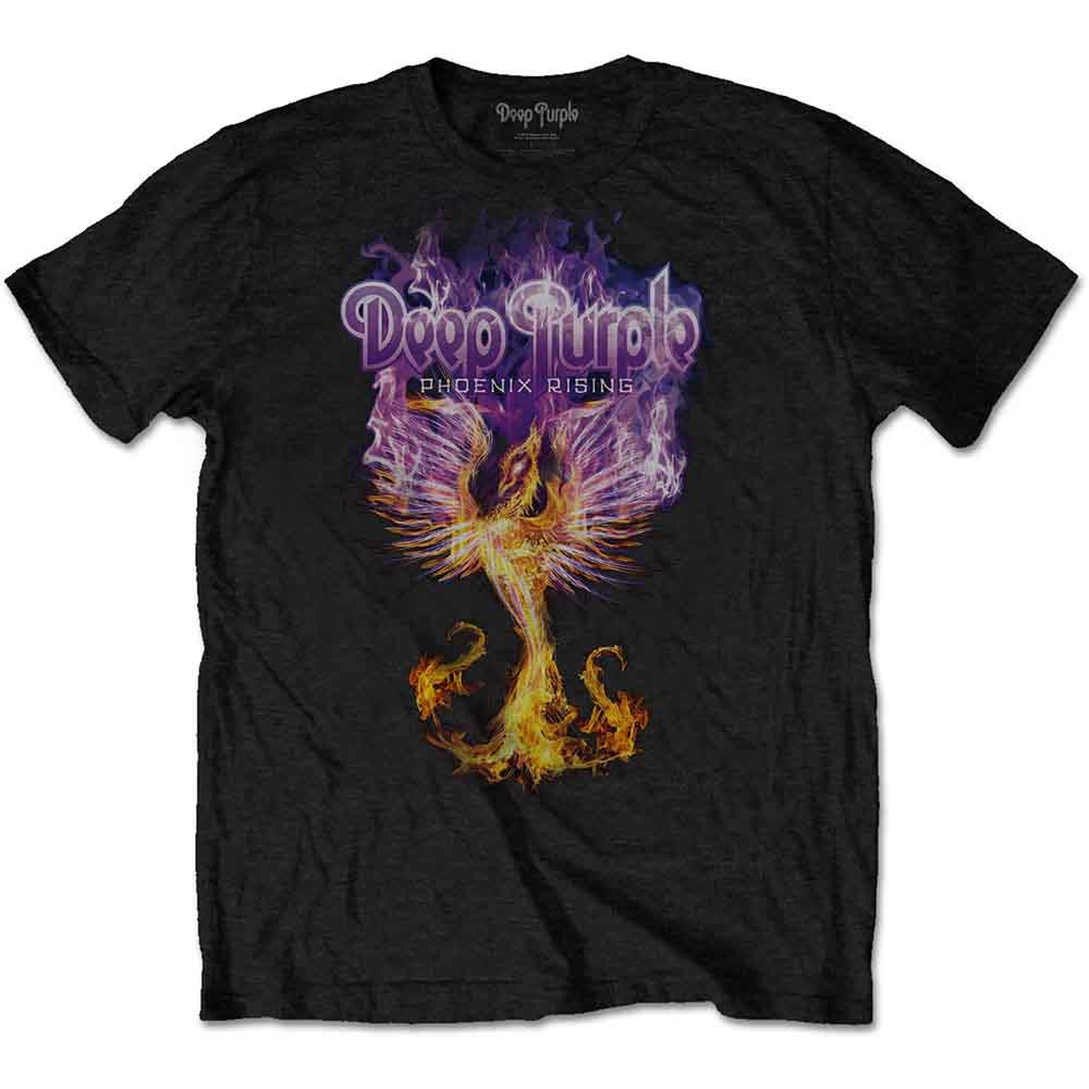 Deep Purple Unisex T-Shirt: Pheonix Rising (Black)