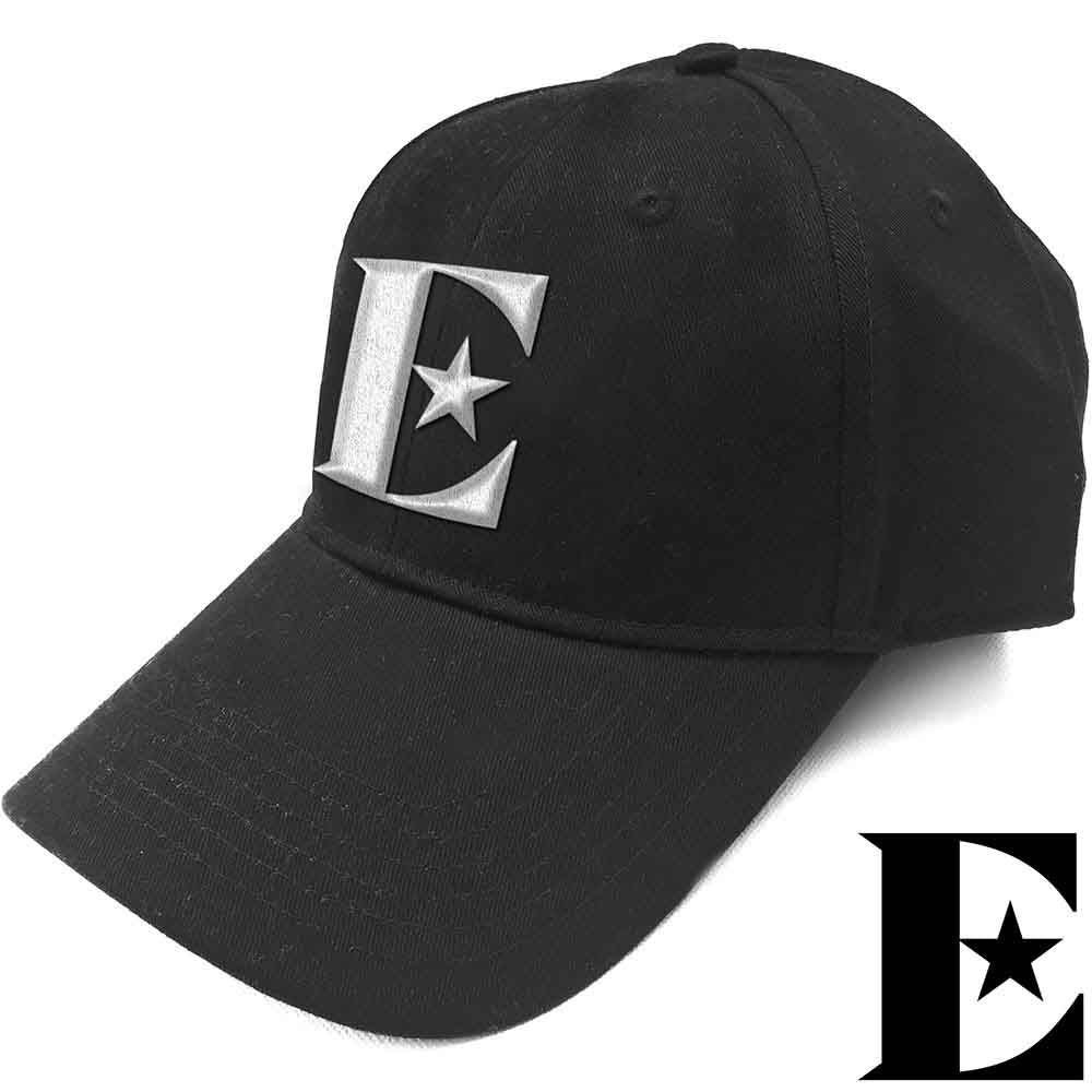 Elton John Unisex Baseball Cap: White E (Black)
