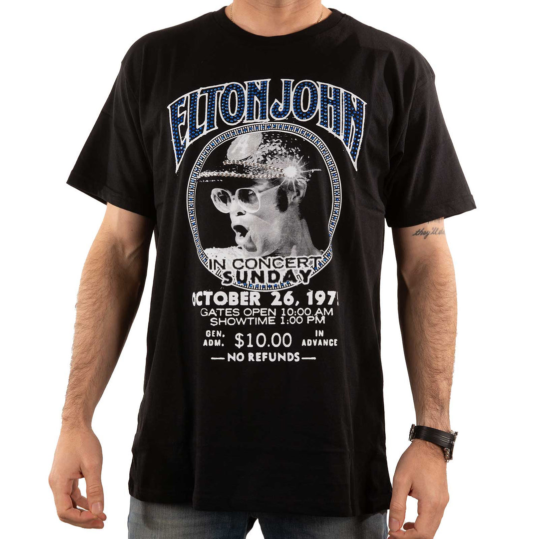 Elton John - Unisex Piano Diamond Ringer T-Shirt