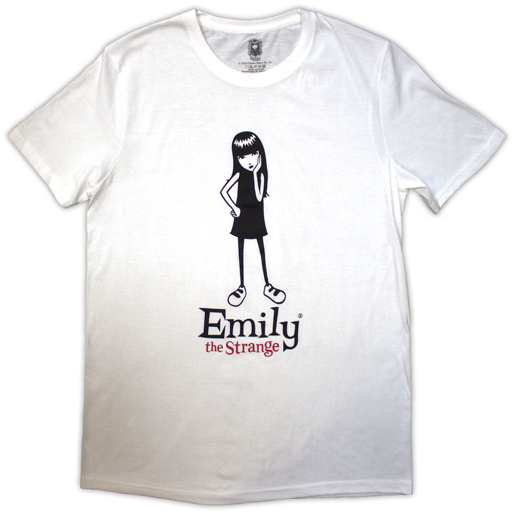 Emily The Strange Unisex T-Shirt: Emily Poses (White)