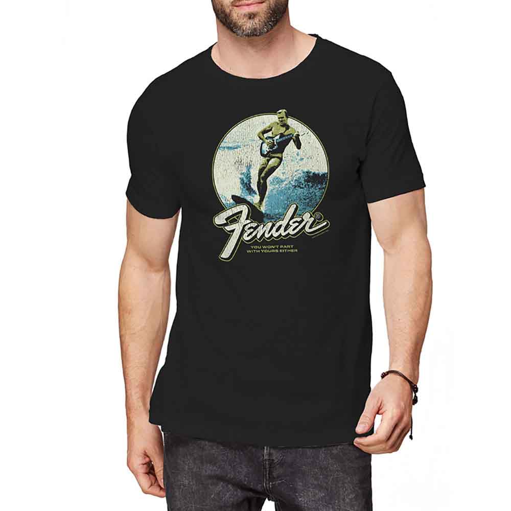 Fender Unisex T-Shirt: Surfer (Black)