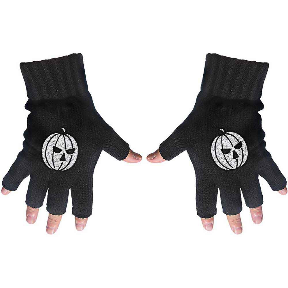 Helloween Unisex Fingerless Gloves: Pumpkin (Black)