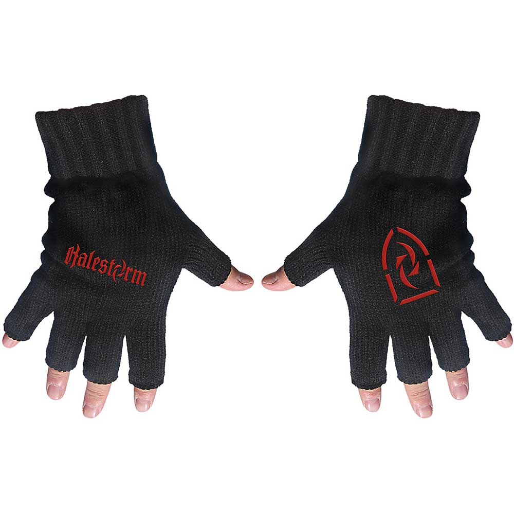 Halestorm Unisex Fingerless Gloves: Logo (Black)