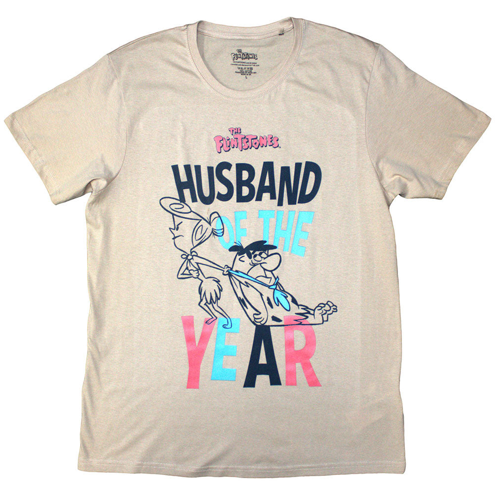 The Flintstones Unisex T-Shirt: Husband Of The Year (Sand)