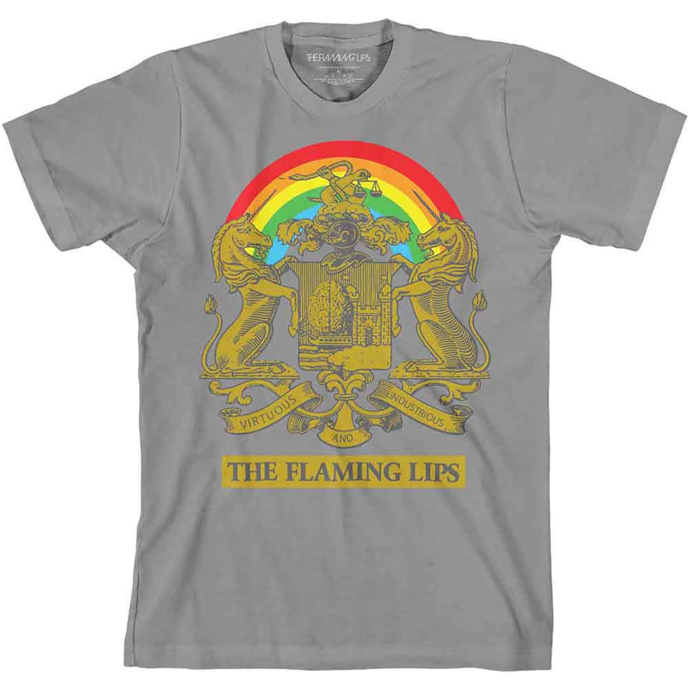 The Flaming Lips Unisex T-Shirt: Virtuous Industrious (Grey)