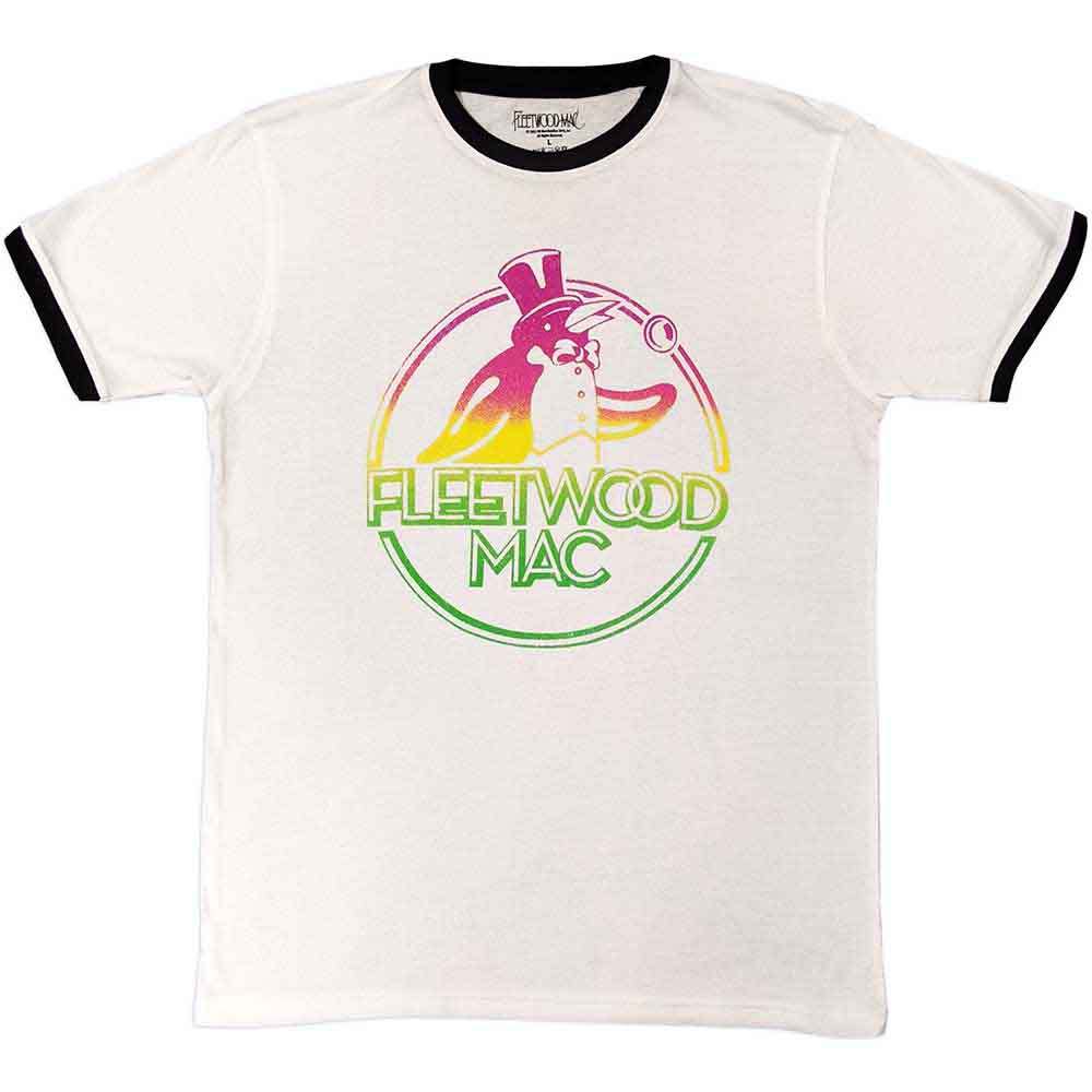 Fleetwood Mac Unisex Ringer T-Shirt: Penguin (White)