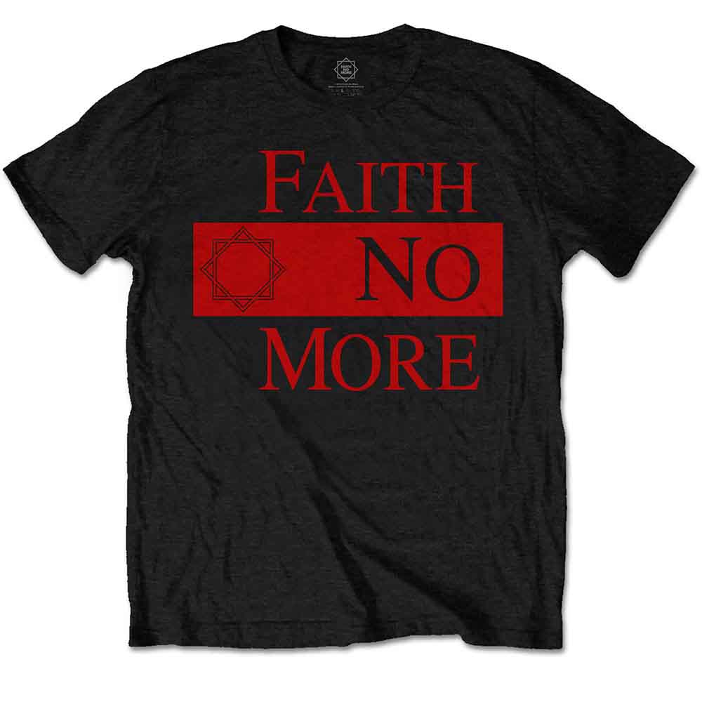 Faith No More Unisex T-Shirt: Classic New Logo Star (Black)