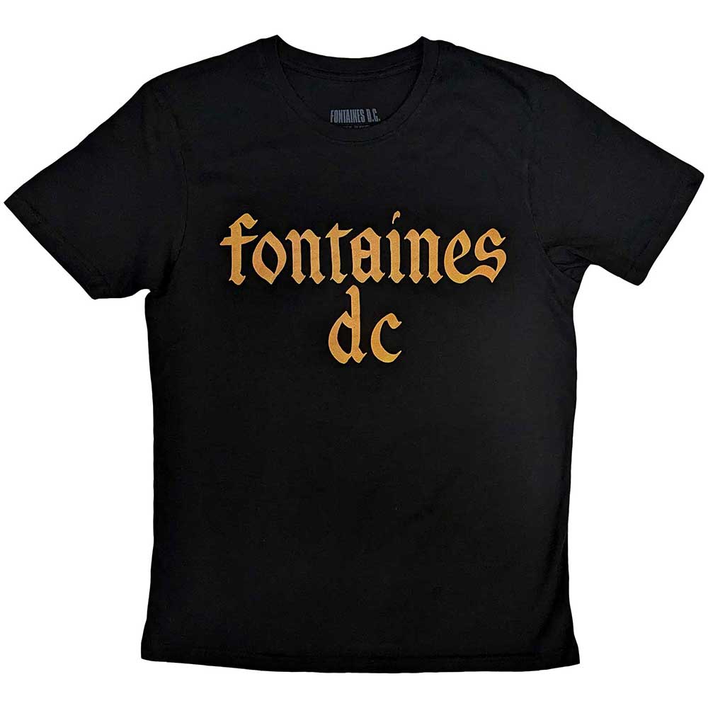 Fontaines D.C. Unisex T-Shirt: Gothic Logo (Black)