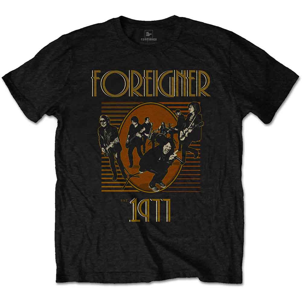 Foreigner Unisex T-Shirt: Est. 1977 (Black)