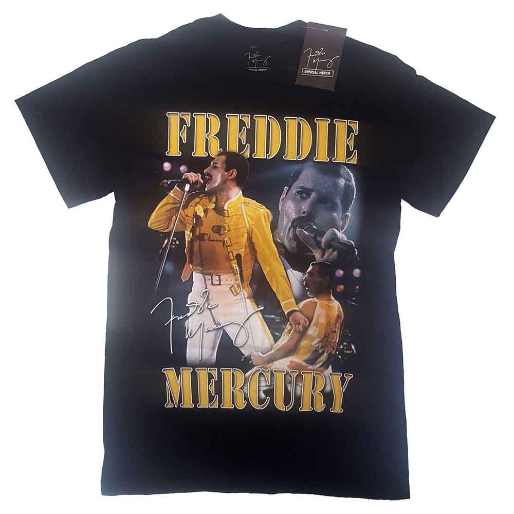 Freddie Mercury Unisex T-Shirt: Live Homage (Black)