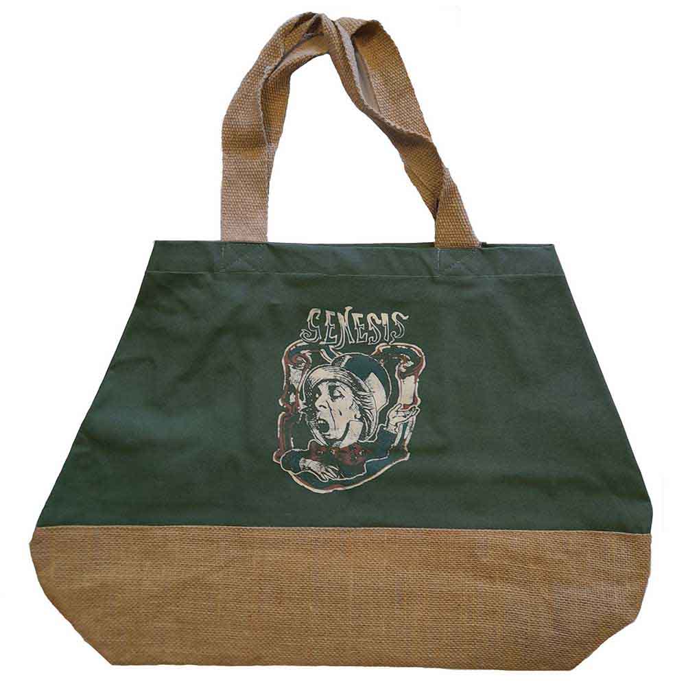 Genesis  Cotton Tote Bag: Mad Hatter (Green) (Ex-Tour)