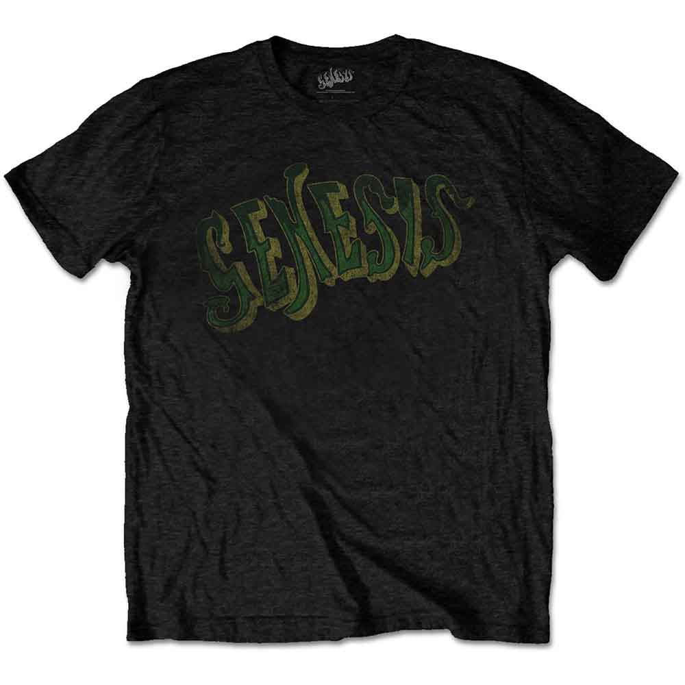 Genesis Unisex T-Shirt: Vintage Logo - Green (Black)