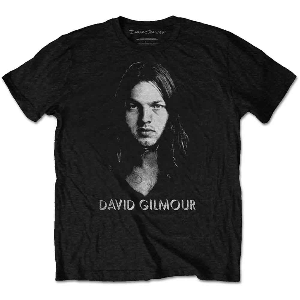 David Gilmour Unisex T-Shirt: Half-tone Face (Black)