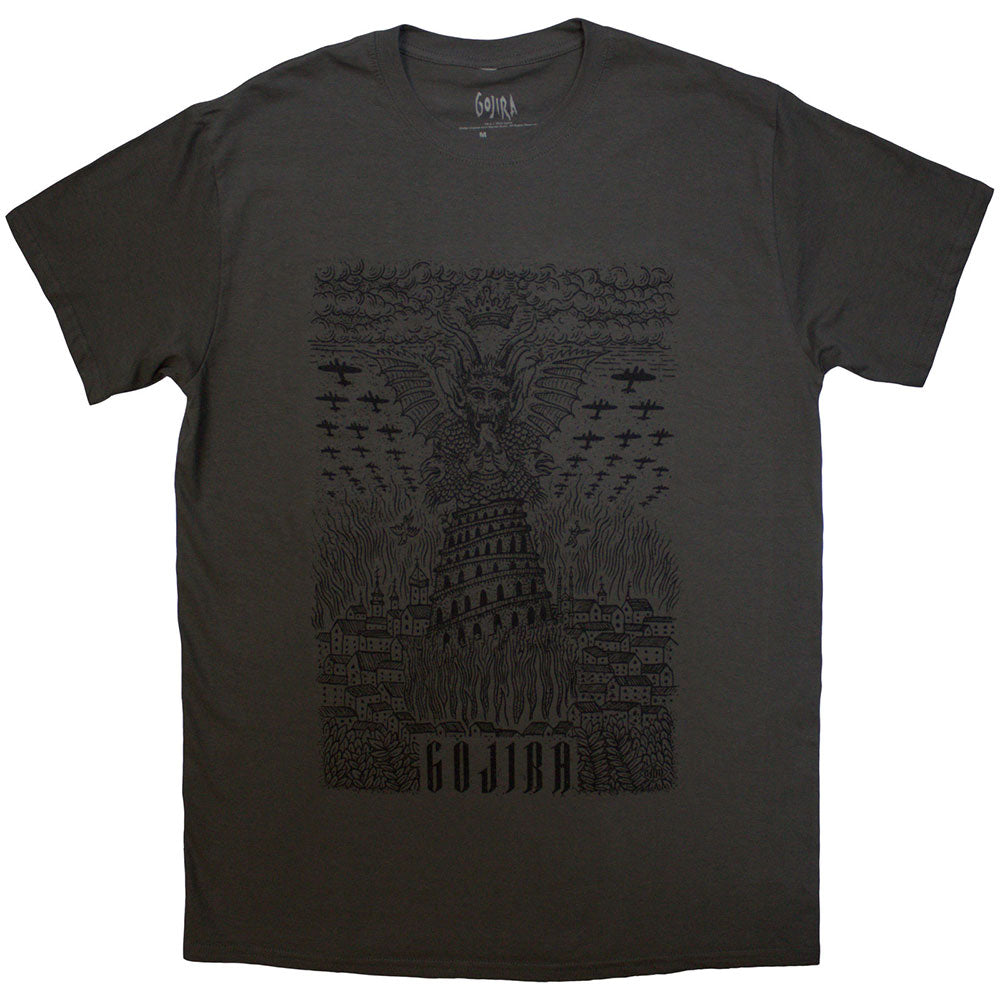 Gojira Unisex T-Shirt: Demon Village (Charcoal Grey)