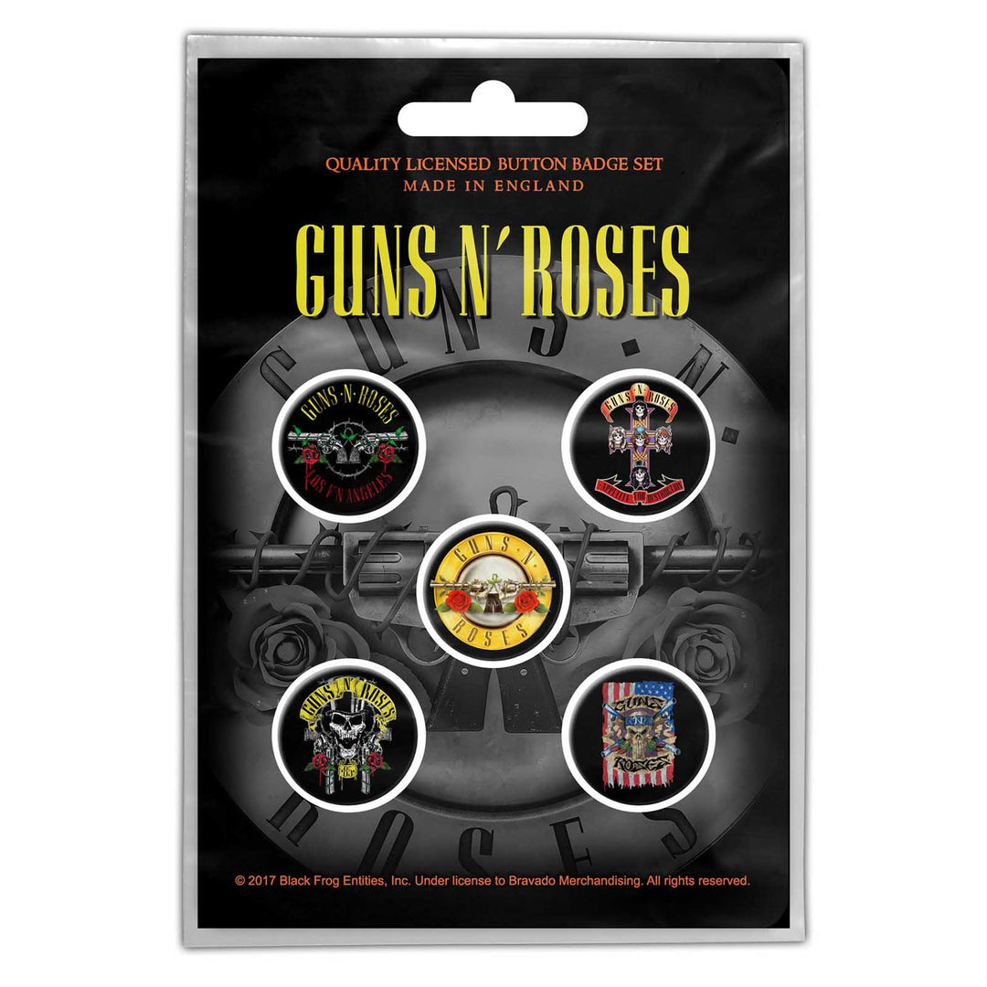 Bullet Logo Button Badge Pack | Guns N' Roses