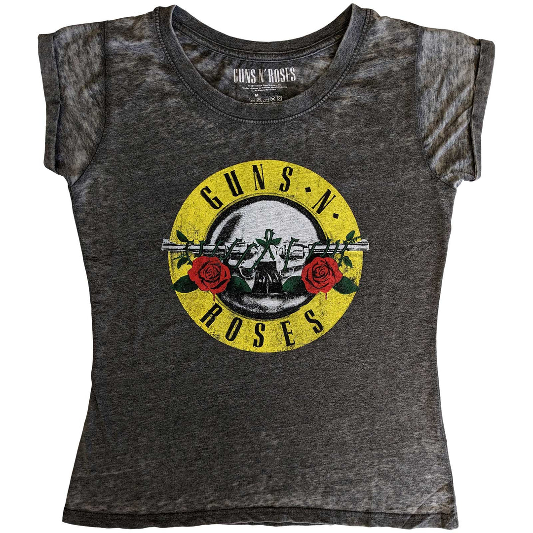 Classic Logo (Burnout) Ladies T-Shirt, Guns N' Roses