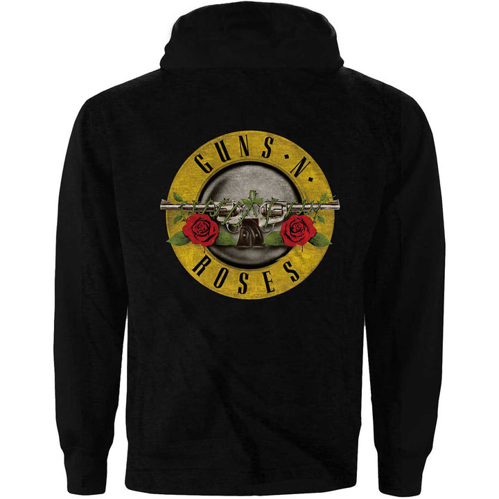 Classic Logo (Back Print) Ladies Zipped Hoodie | Guns N' Roses