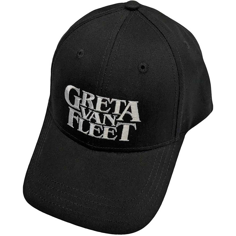 Greta Van Fleet Unisex Baseball Cap: White Logo (Black)