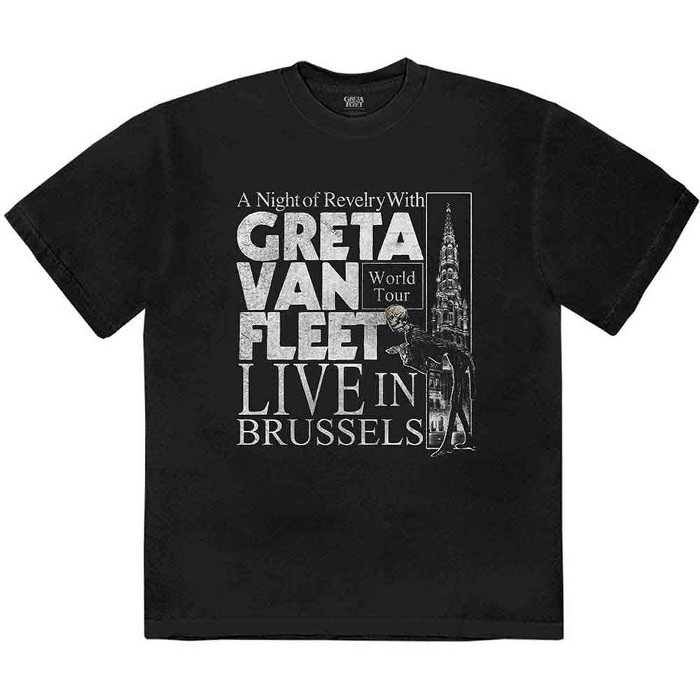 Greta Van Fleet Unisex T-Shirt: Night of Revelry (Black)