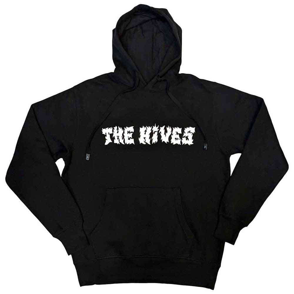 The Hives Unisex Pullover Hoodie: Flames Logo (Black)