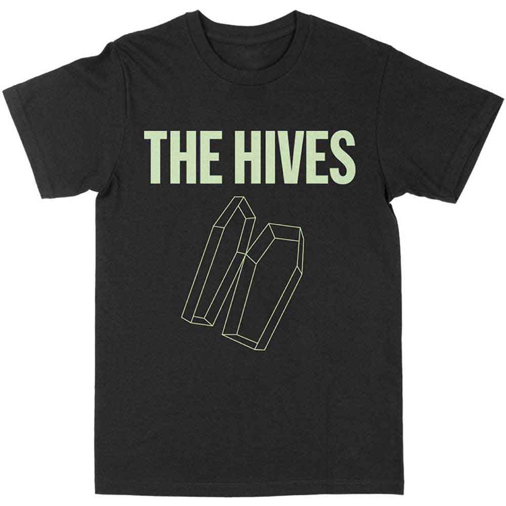 The Hives Unisex T-Shirt: Glow-in-the-Dark Coffin (Black) (Embellished)