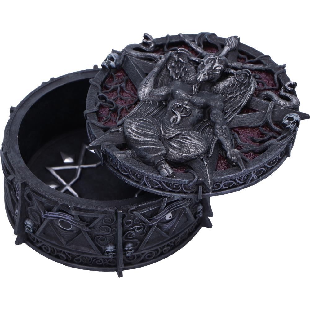 Red Gothic Pentagram sold Sabbatic Goat Baphomet Satan Mendes Decorative Jewelry Box