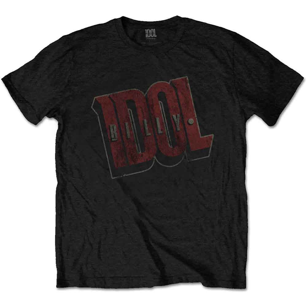 Billy Idol Unisex T-Shirt: Vintage Logo (Black)