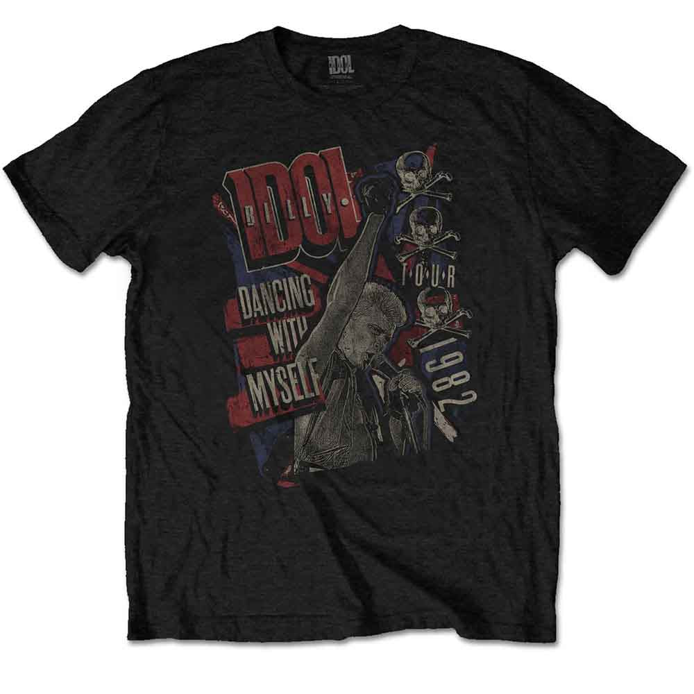 Billy Idol Unisex T-Shirt: Dancing with Myself (Black)